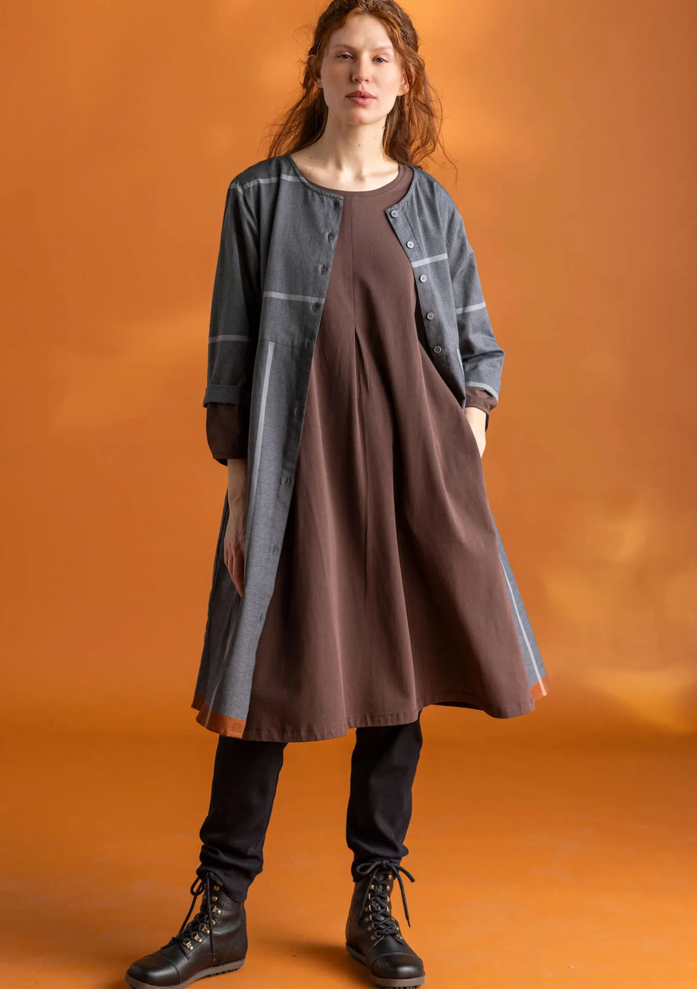 Vävd klänning ”Ava” i ekologisk bomull-Gudrun Sjödén Hot