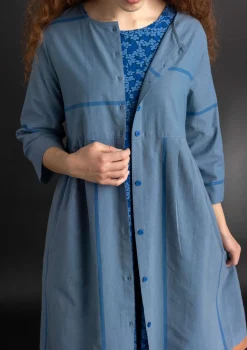 Vävd klänning ”Ava” i ekologisk bomull-Gudrun Sjödén Outlet