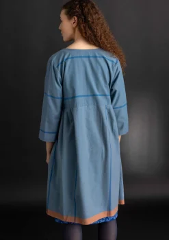 Vävd klänning ”Ava” i ekologisk bomull-Gudrun Sjödén Outlet