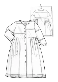 Vävd klänning ”Ava” i ekologisk bomull-Gudrun Sjödén Outlet