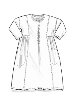 Vävd klänning ”Hedda” i ekologisk bomull-Gudrun Sjödén Clearance