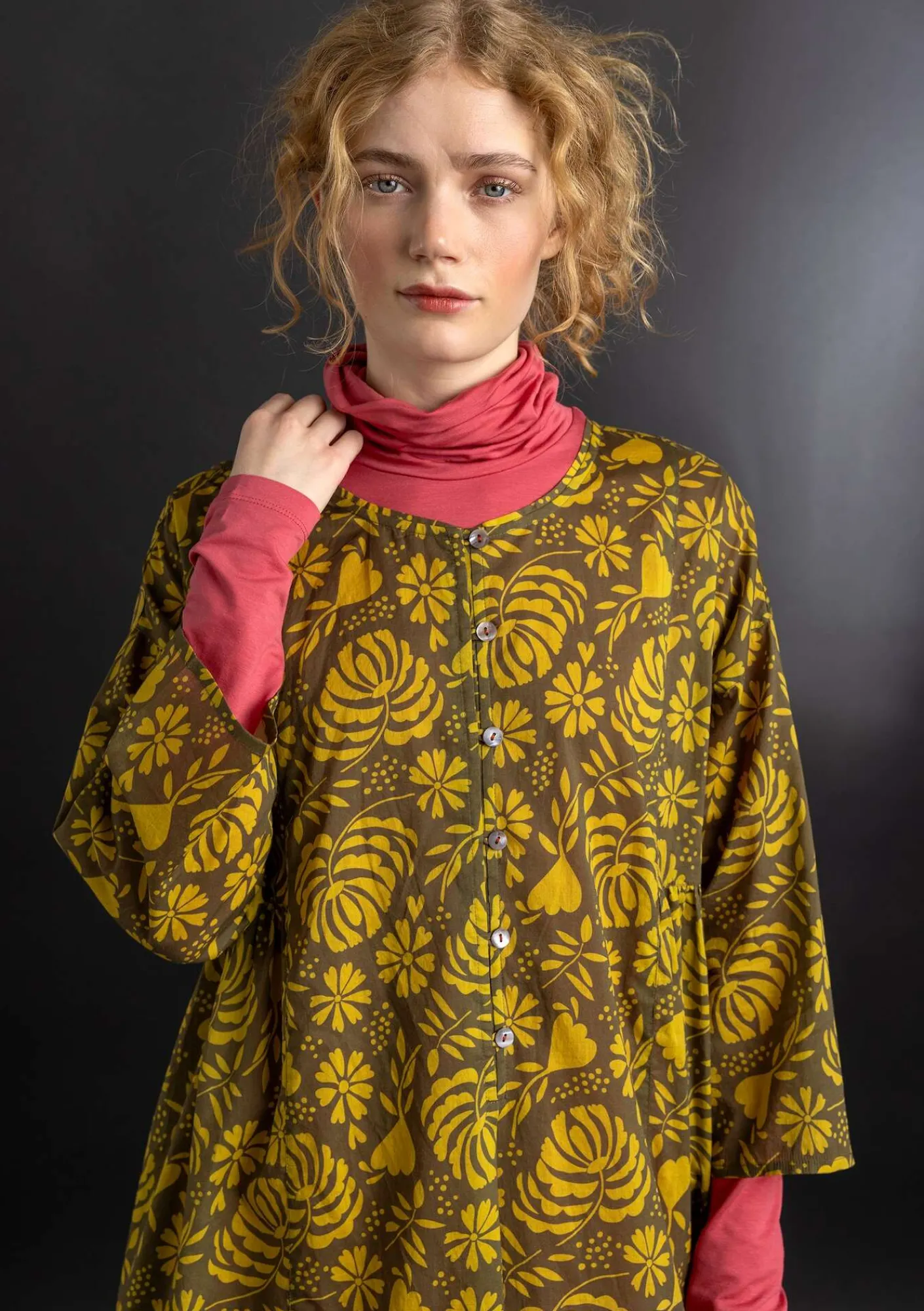 Vävd klänning ”Hedda” i ekologisk bomull-Gudrun Sjödén Discount