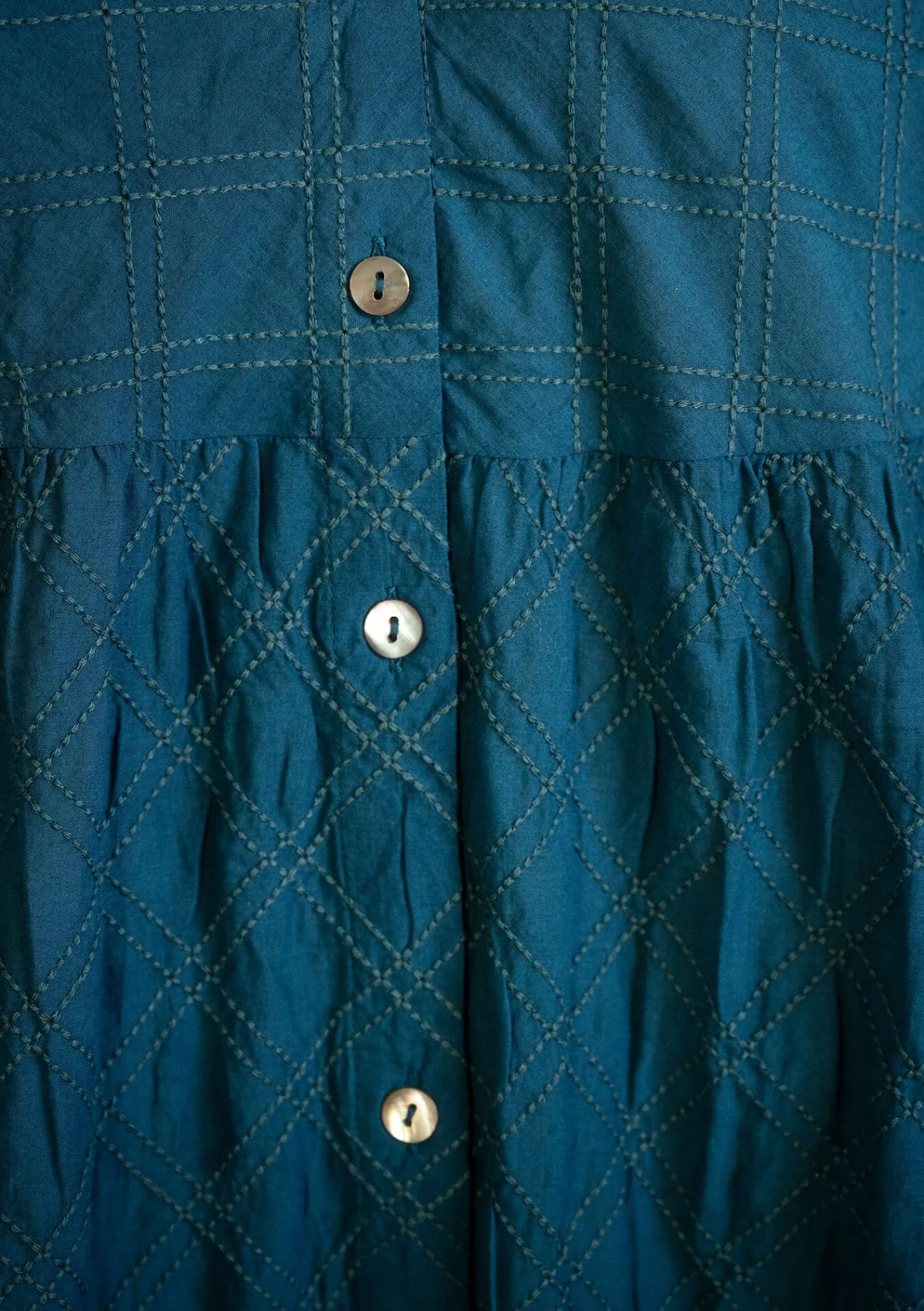 Vävd klänning "Helga" i ekologisk bomull-Gudrun Sjödén Outlet