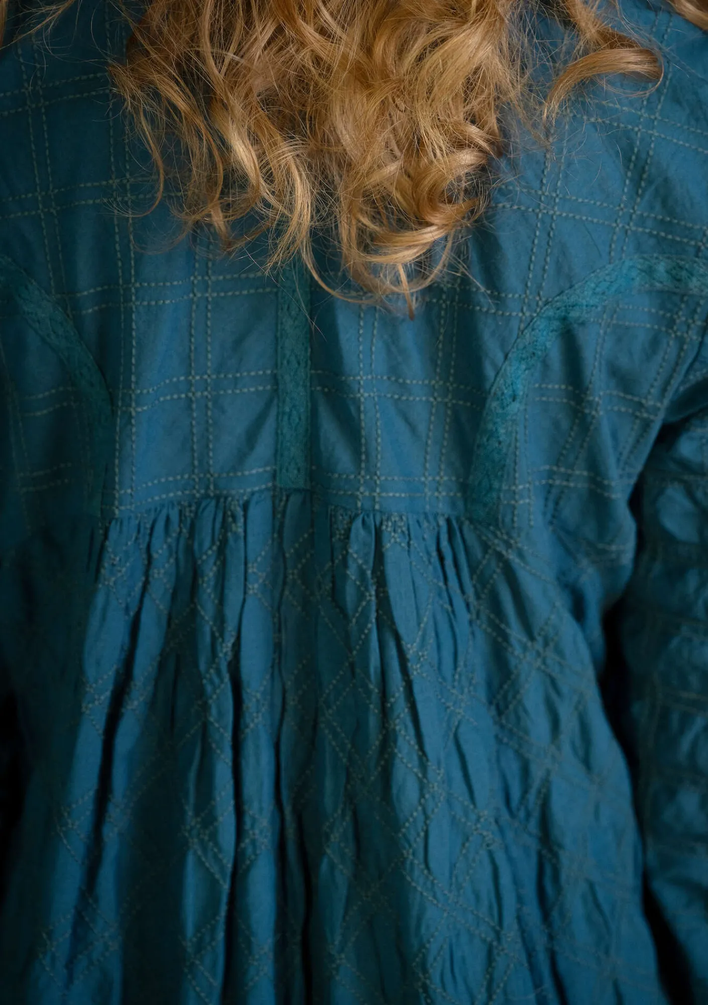 Vävd klänning "Helga" i ekologisk bomull-Gudrun Sjödén Outlet