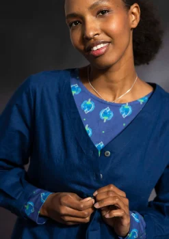 Vävd klänning i ekologisk bomull/lin-Gudrun Sjödén New