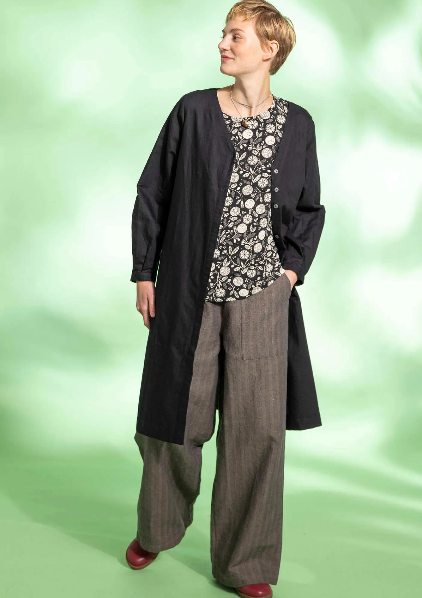 Vävd klänning i ekologisk bomull/lin-Gudrun Sjödén Hot