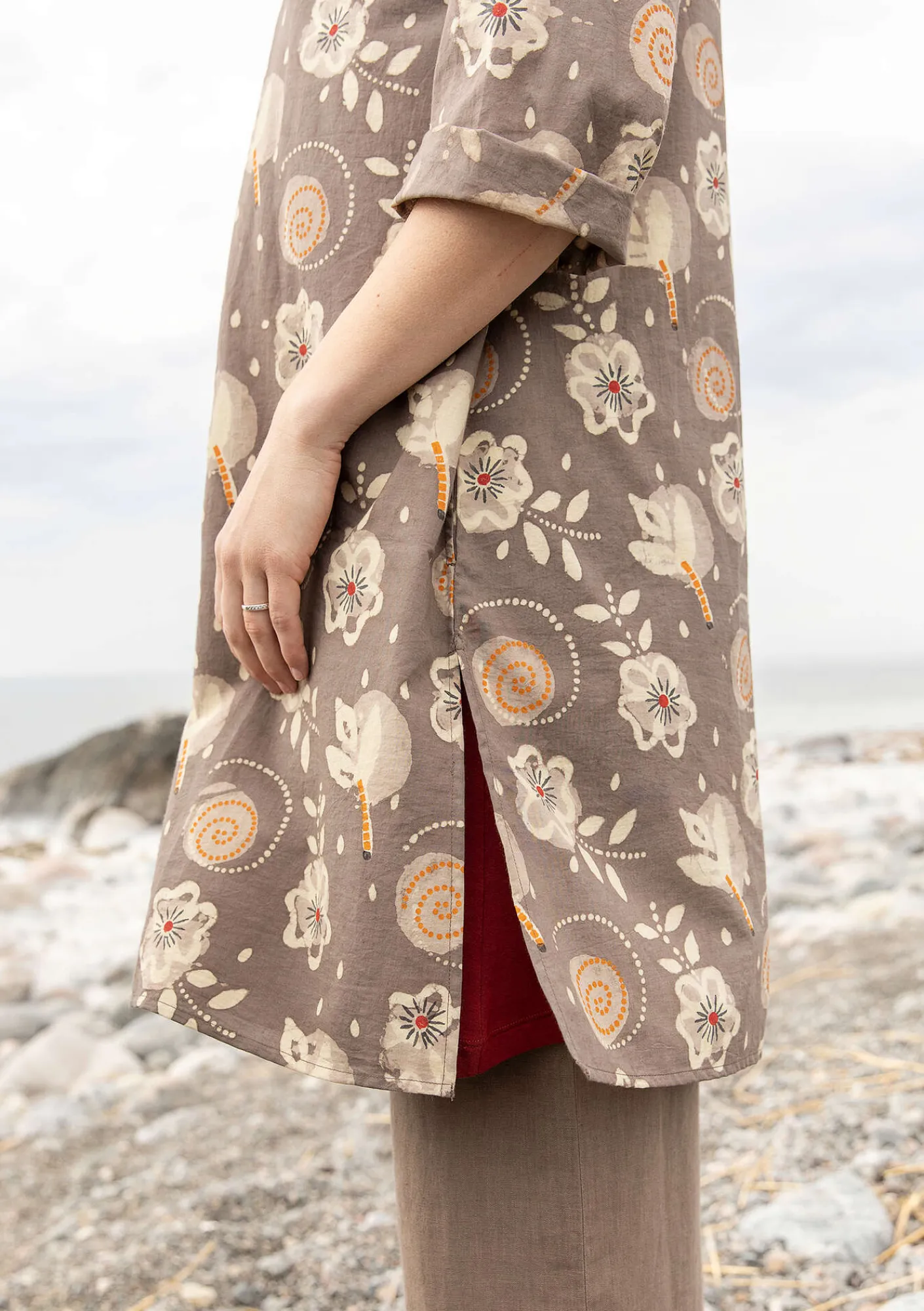 Vävd klänning "Kamala" i ekologisk bomull-Gudrun Sjödén Best