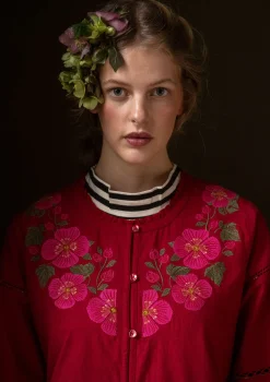 Vävd klänning "Åland" i ekologisk bomull-Gudrun Sjödén New