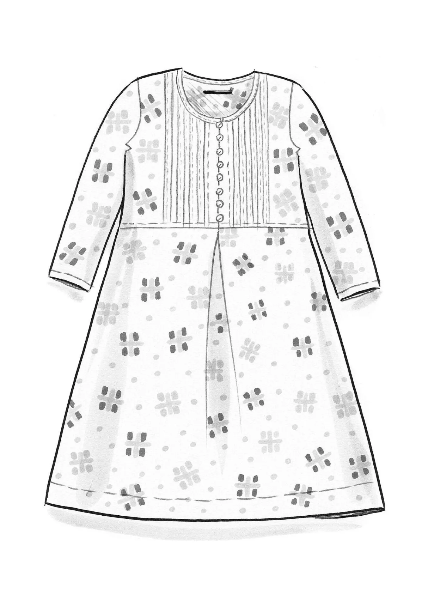 Vävd klänning "Neela" i ekologisk bomull-Gudrun Sjödén