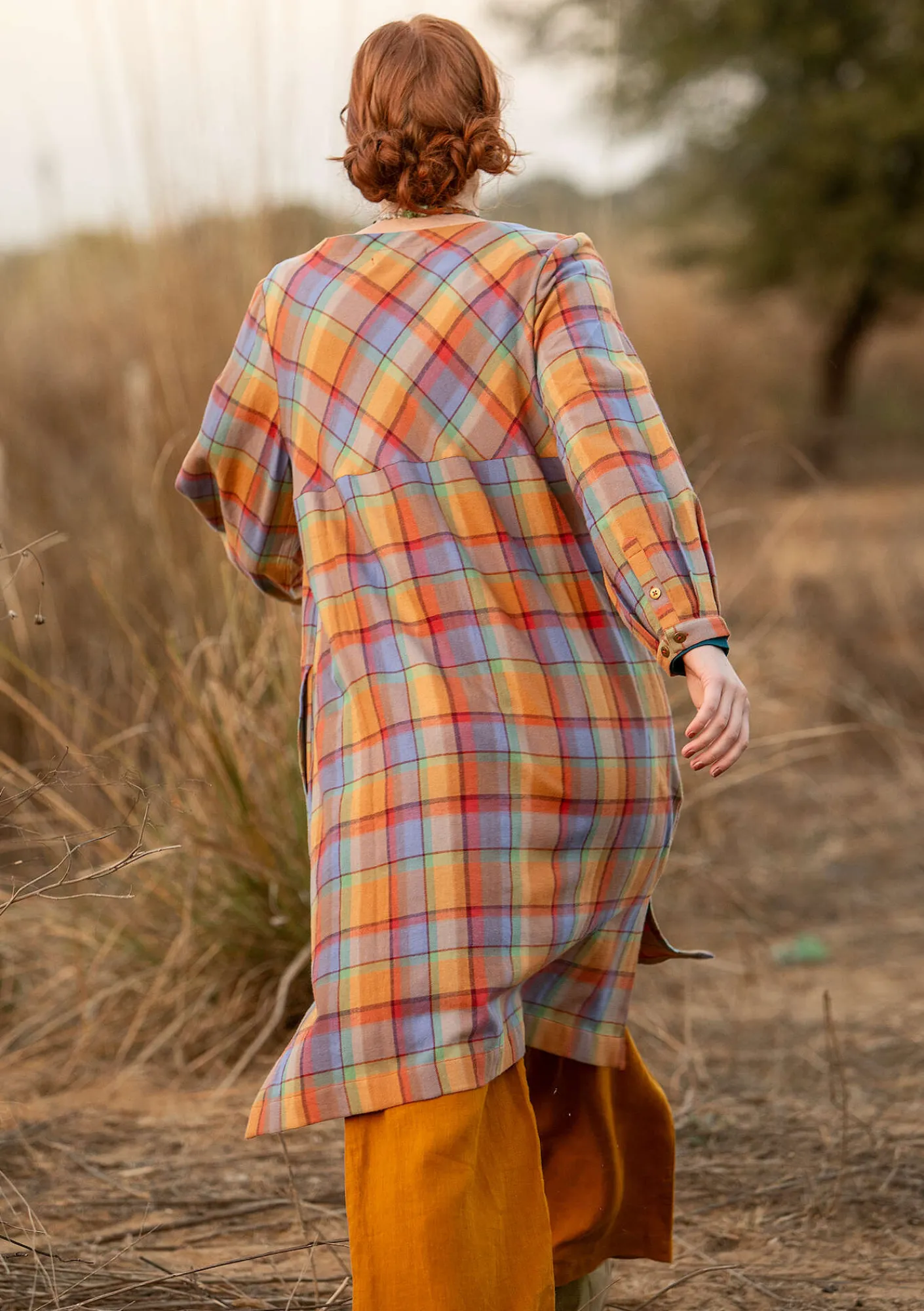 Vävd klänning "Skagen" i ekologisk bomull-Gudrun Sjödén Best