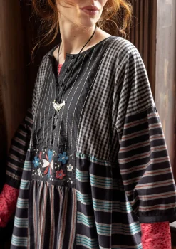 Vävd klänning "Sofia" i ekologisk bomull-Gudrun Sjödén Sale