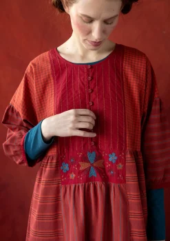 Vävd klänning "Sofia" i ekologisk bomull-Gudrun Sjödén