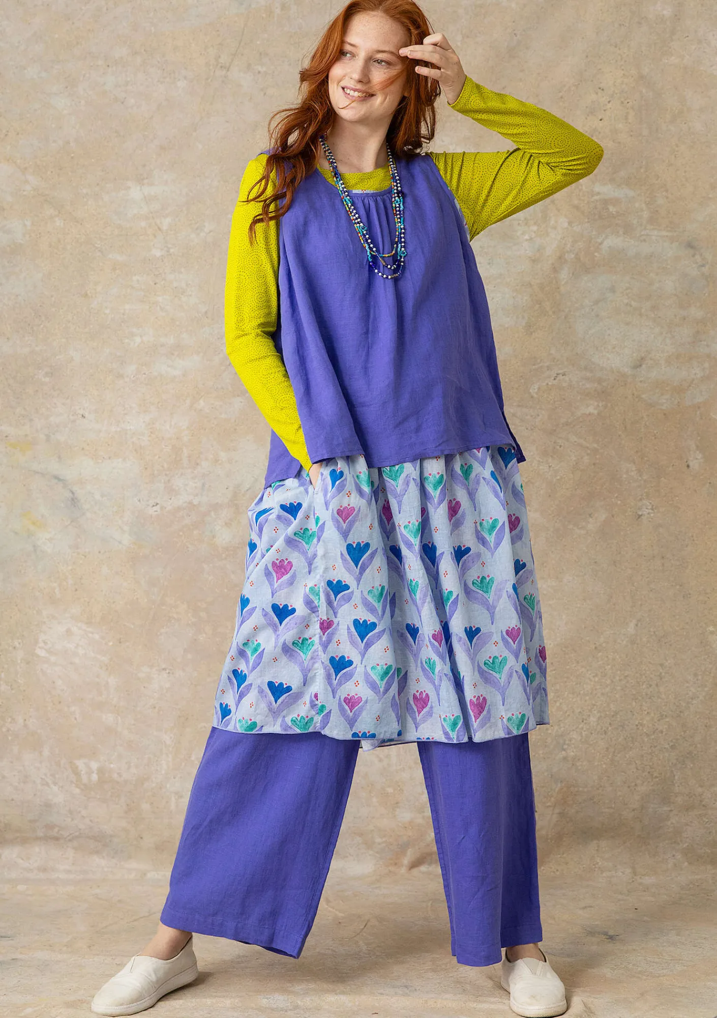 Vävd klänning "Öst" i ekologisk bomull-Gudrun Sjödén Sale