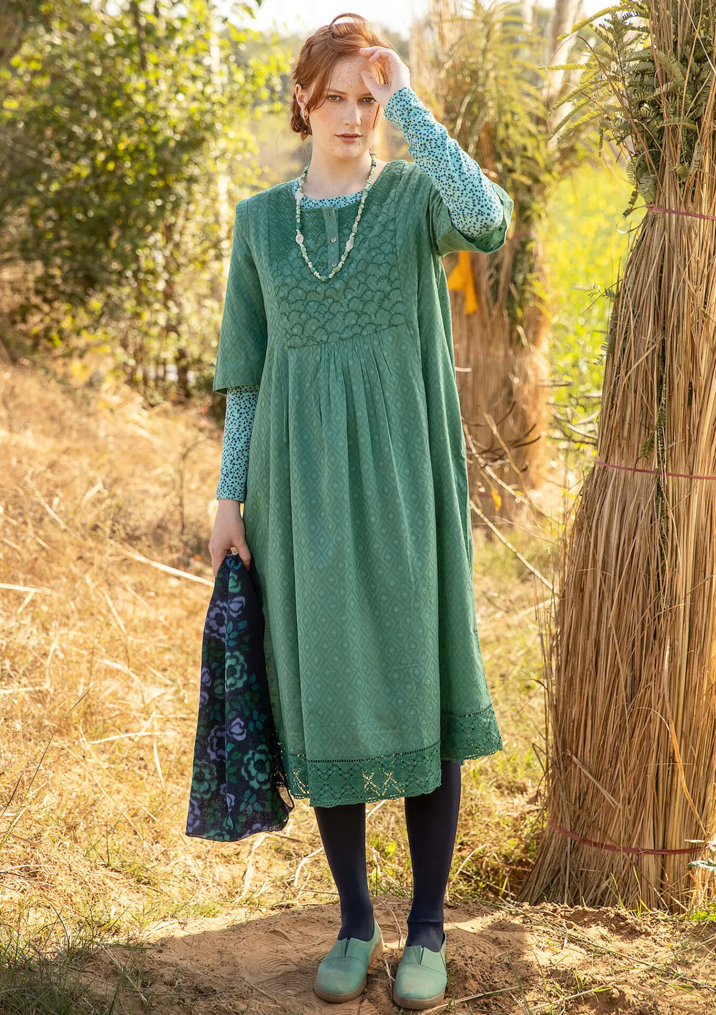 Vävd klänning "Strandfynd" i ekologisk bomull-Gudrun Sjödén Discount