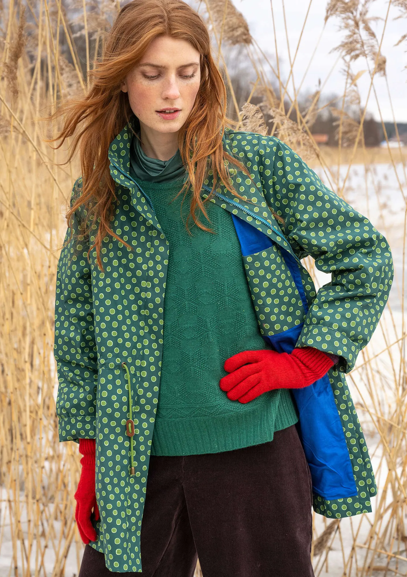 Vävd parkas "Lucy" i ekologisk bomull-Gudrun Sjödén New