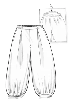 Vävd puffbyxa i ekologisk bomull-Gudrun Sjödén Clearance