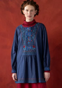 Vävd tunika "Wanja" i ekologisk bomull-Gudrun Sjödén New