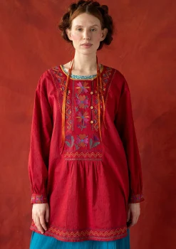 Vävd tunika "Wanja" i ekologisk bomull-Gudrun Sjödén Sale