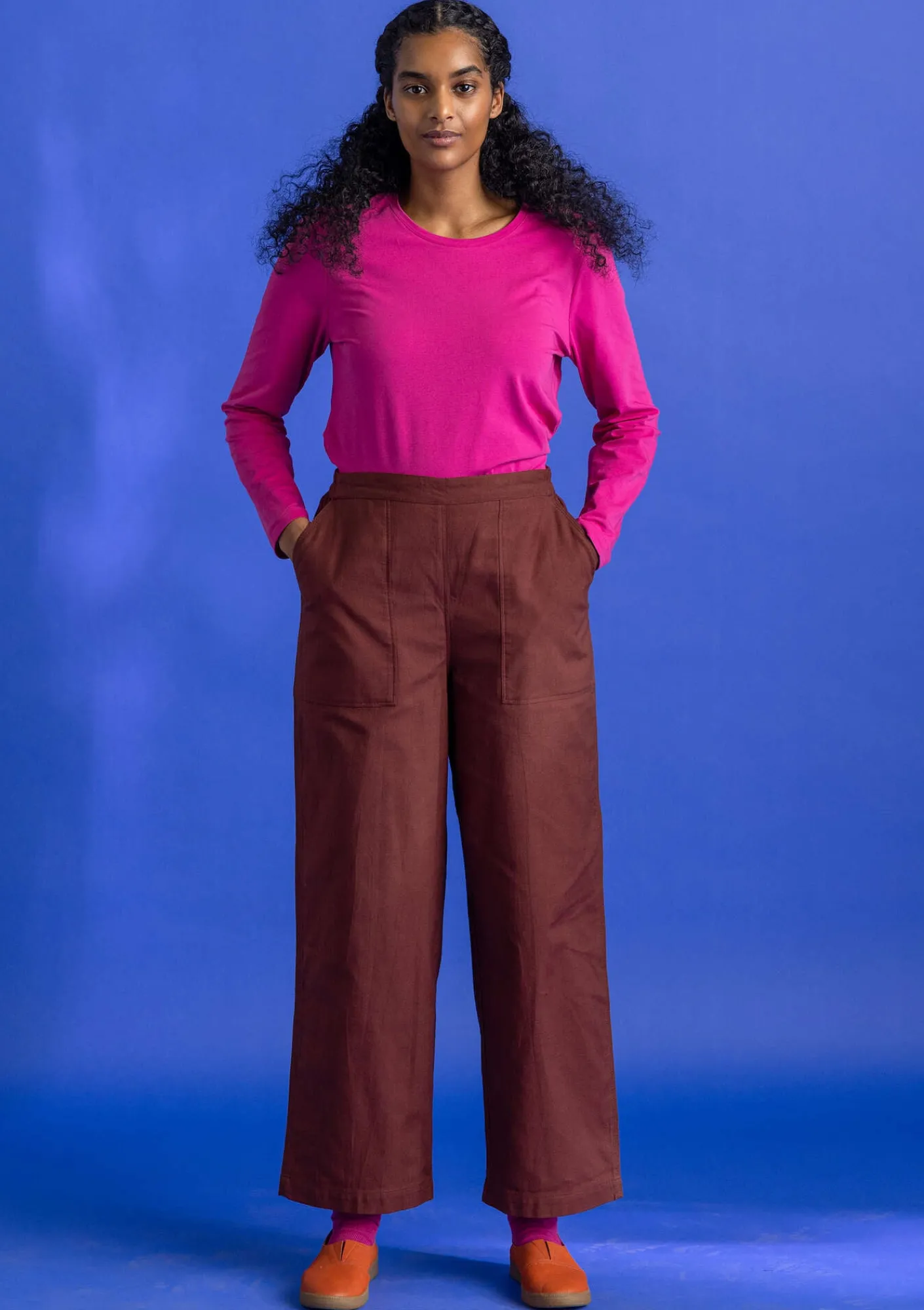 Vävd twillbyxa i ekologisk bomull-Gudrun Sjödén Discount