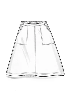 Vävd twillkjol i ekologisk bomull-Gudrun Sjödén Sale