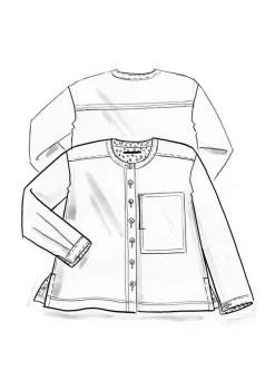 Vävd twillskjorta i ekologisk bomull-Gudrun Sjödén Hot