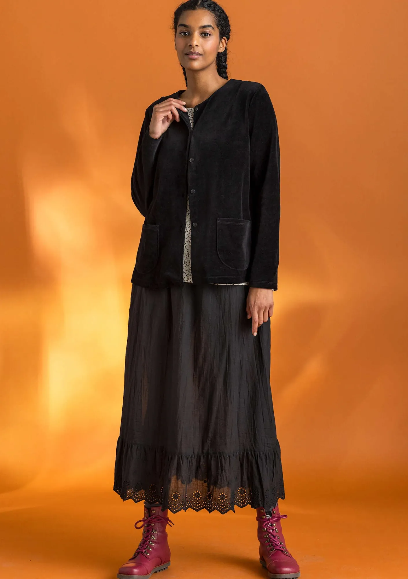 Vävd underkjol i ekologisk bomull-Gudrun Sjödén Outlet