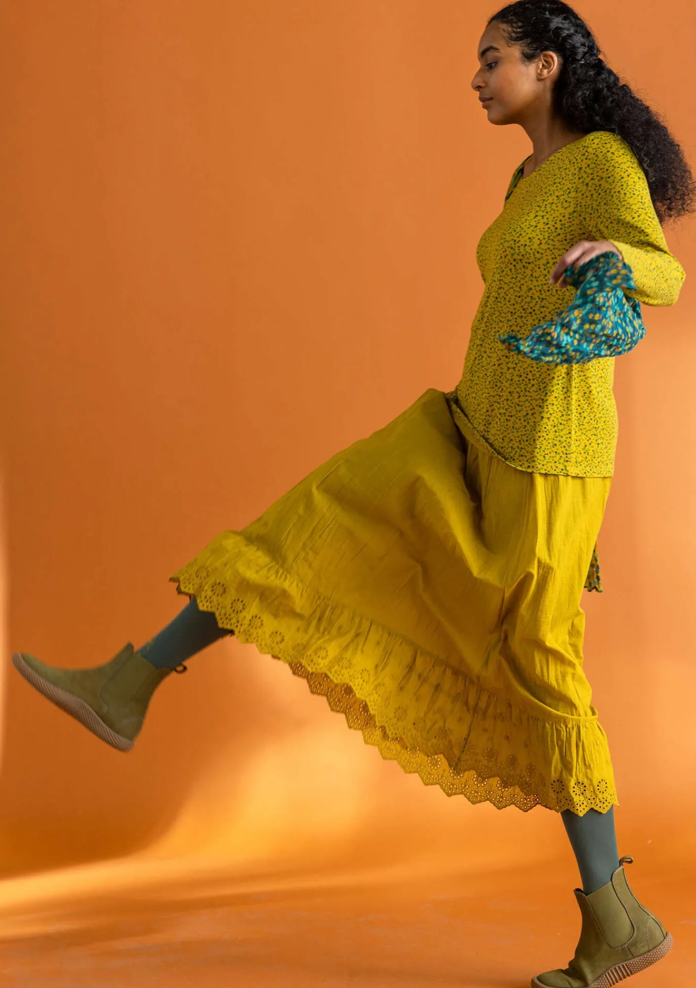 Vävd underkjol i ekologisk bomull-Gudrun Sjödén Outlet