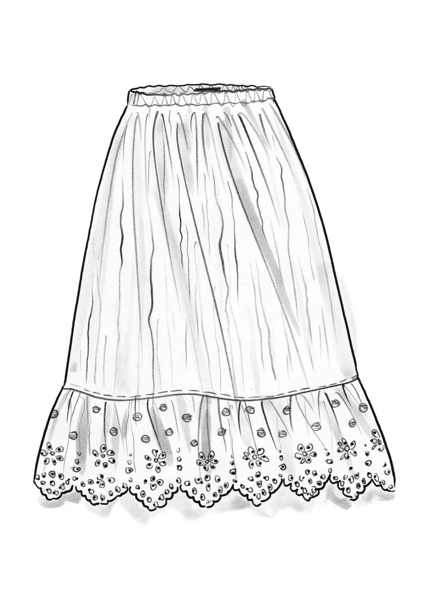 Vävd underkjol i ekologisk bomull-Gudrun Sjödén Outlet