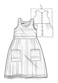 Vävd västklänning ”Ava” i ekologisk bomull-Gudrun Sjödén Sale